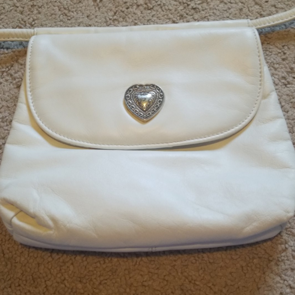 Vintage Fossil White Leather Cross Body Handbag - Picture 8 of 8